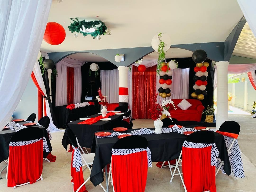 Laughing guests at an elegant party